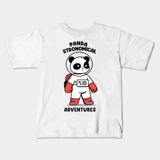 Panda stronomical adventures Kids T-Shirt